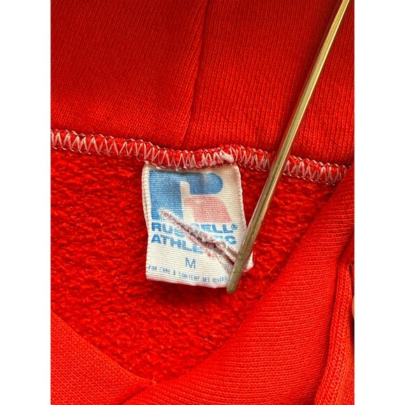 Vintage 1980s Georgia Bulldogs Russell Athletic Repaired Red Hoodie Size Small - Picture 4 of 8